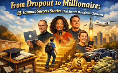 From Dropout to Millionaire: 7 Famous Success Stories That Started Outside the Classroom